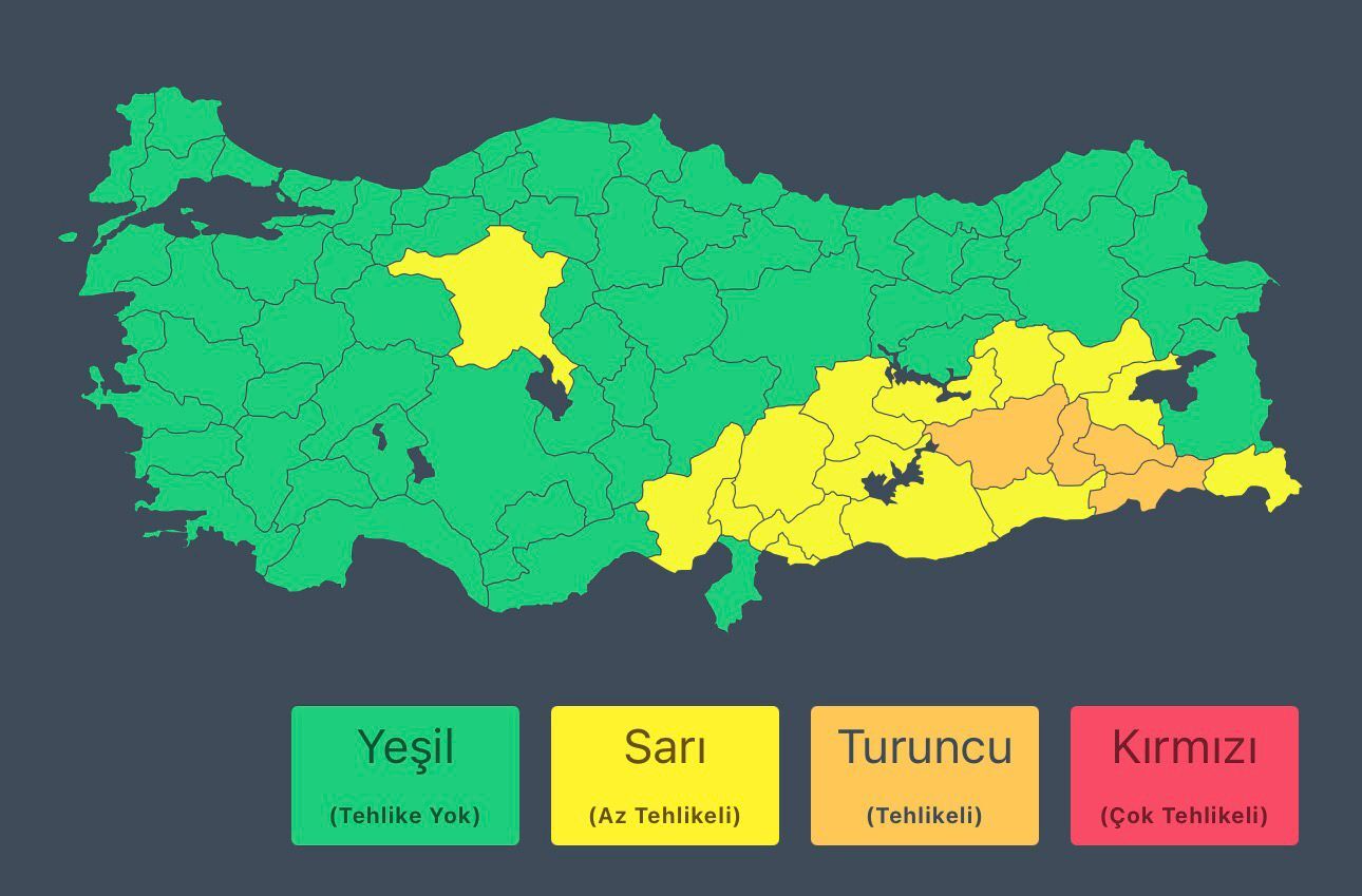 Batman İçin Sarı Kod! Sel, Dolu Ve Yıldırım Uyarısı1