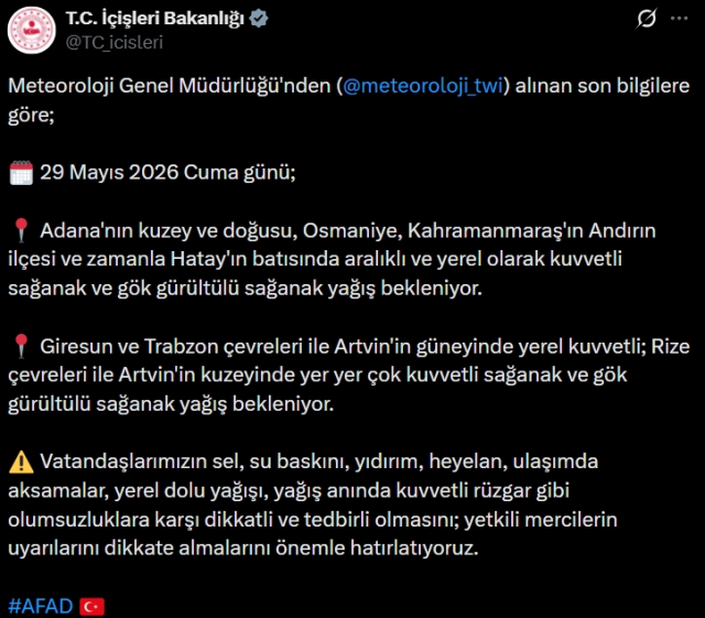 Sari Kodlu Uyari Verilen Iller 90803588 3510 1 M