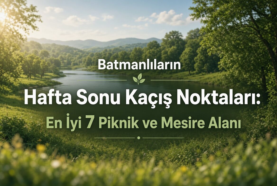 Batmanlıların Hafta Sonu Kaçış Noktaları: En İyi 7 Piknik ve Mesire Alanı