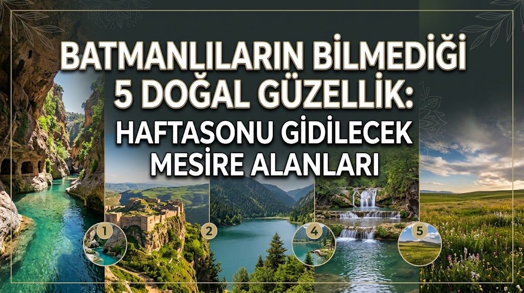 Batmanlıların Bilmediği 5 Doğal Güzellik: Haftasonu Gidilecek Mesire Alanları