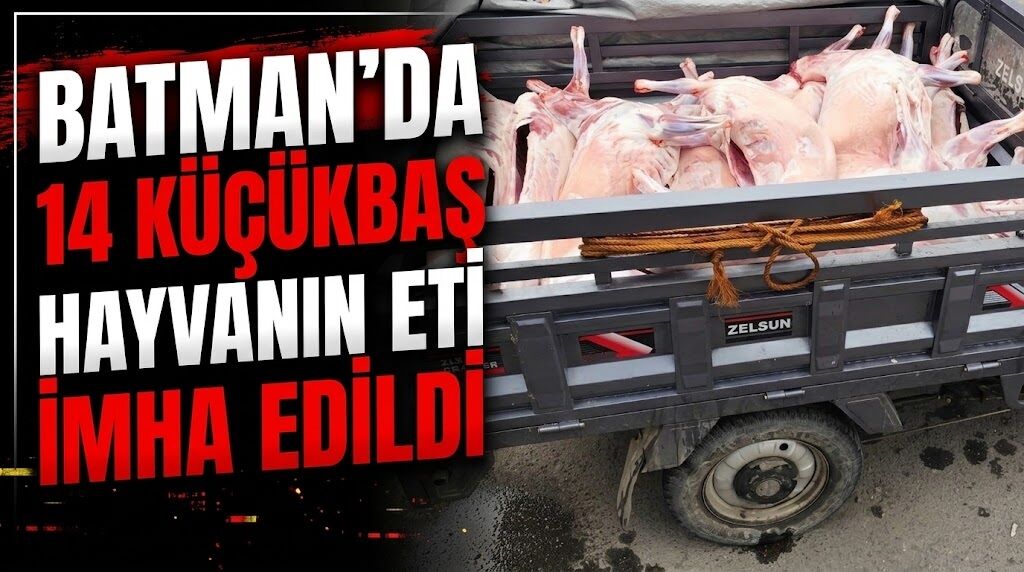 Batman’da 14 küçükbaş hayvanın eti imha edildi