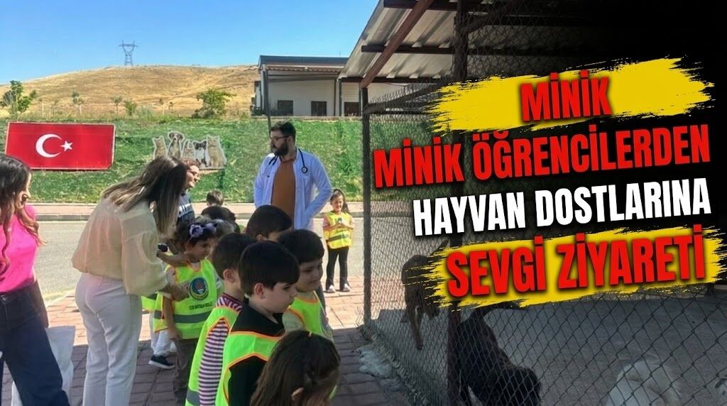 Minik Öğrencilerden Hayvan Dostlarına Sevgi Ziyareti