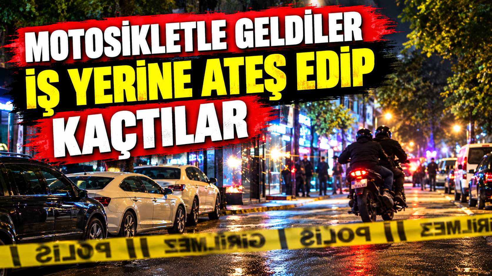 Motosikletle geldiler, iş yerine ateş edip kaçtılar