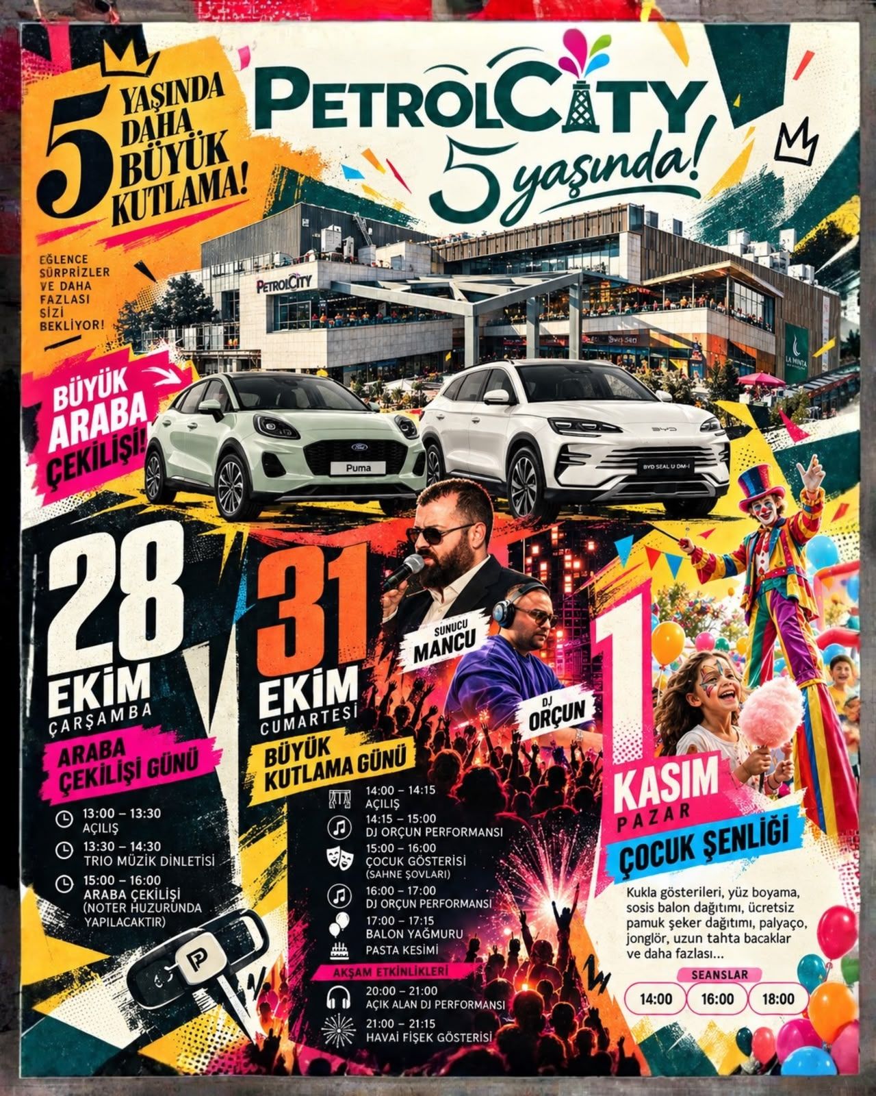 PETROLCITY AVM’DE 2 ŞANSLI KAZANANA 2 OTOMOBİL!