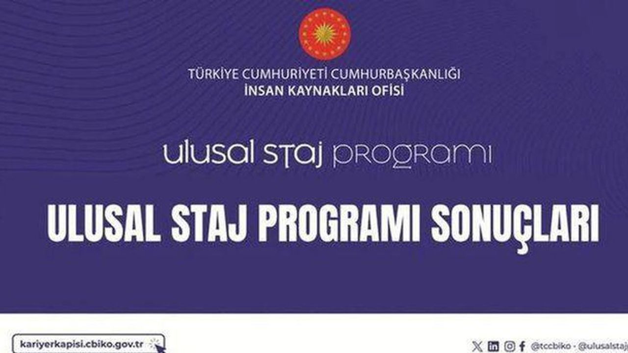 Ulusal Staj Programı sonuçları açıklandı mı, ne zaman açıklanacak? Ulusal Staj Programı sonuçları (İSİM LİSTESİ)