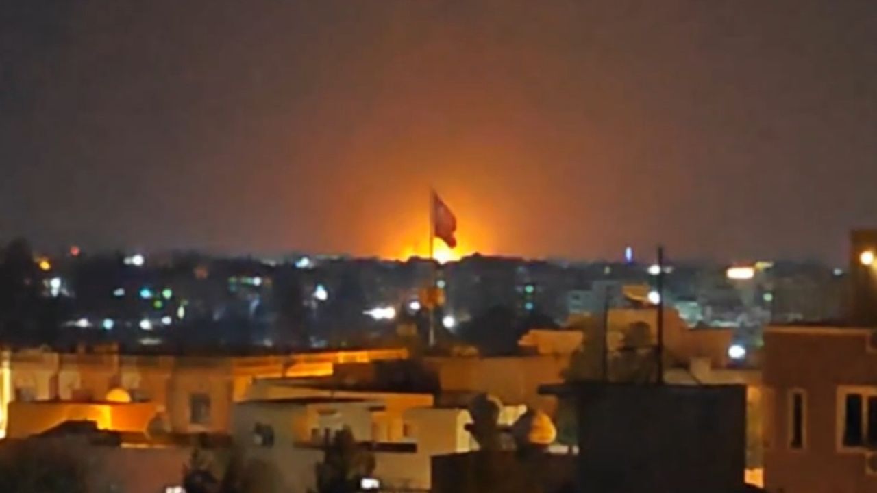 Suriye’deki patlama Nusaybin’den görüntülendi