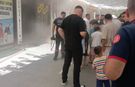 İş yerinde yangın: Esnaf ve itfaiye seferber oldu
