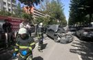 Kontrolden çıkan otomobil takla attı