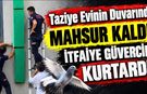 Taziye Evinin Duvarında Mahsur Kaldı! İtfaiye Güvercini Kurtardı