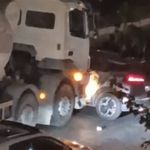 Beton Mikseri Otomobili Metrelerce Sürükledi: 1 Yaralı