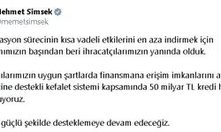 İhracatçılar için 50 milyar lira kredi hacmi oluşturuyoruz