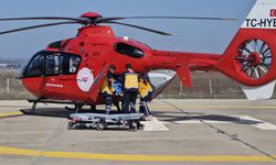 Diyarbakır'da kalp krizi geçiren hasta, ambulans helikopterle sevk edildi