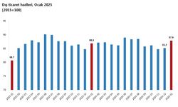 TÜİK: Dış ticaret haddi ocakta arttı