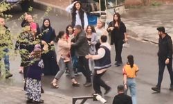 Adliye önünde tekmeli-yumruklu kavga