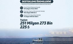 251 milyon liralık destek çiftçi ve balıkçıların hesaplarına hesaplarına yattı