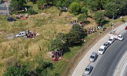 Kaçak kurban kesimi havadan görüntülendi