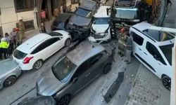 Kayan vinç 23 araca çarptı
