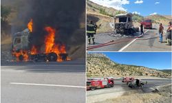 Bingöl-Diyarbakır karayolunda korkutan yangın