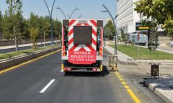 Özgürlük Bulvarı’nda Yol Çizgi Çalışmaları Tamamlanıyor