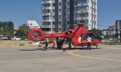 Ambulans helikopter, uyluk kemiği kırılan hasta için havalandı