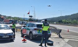 Cayrokopter ile kural ihlali yaptığı tespit edilen sürücülere ceza