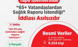 Tapu işlemlerinde '65 yaşa rapor zorunluluğu' yok