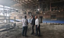 HÜDA PAR'dan yanan fabrikaya geçmiş olsun ziyareti