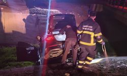 Kontrolden Çıkan Araç Sulama Kanalına Uçtu