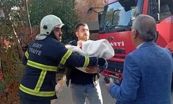 Yangın merdiveninde yangın paniğe neden oldu