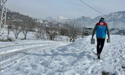 Sason’da Zorlu Kışta Sıcak El