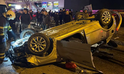 Batman'da otomobil düz yolda takla attı