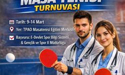 81 İl’de Eş Zamanlı 14 Mart Tıp Bayramı’na Özel Masa Tenisi Turnuvası