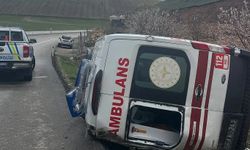 Ambulans devrildi: Bir yaralı