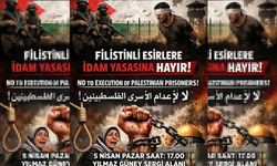 Batman'da Filistinli esirlere idam yasasına karşı kitlesel açıklama