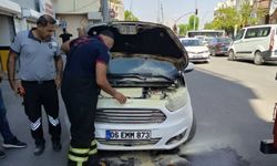 Seyir Halindeki Hafif Ticari Araçta Yangın Paniği