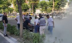 Batman'da Alev Alan Otomobili Otobüs Şoförü Kurtardı