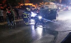 Batman’da Seyir Halindeki Otomobil Yandı