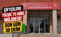 Çiftçilere Yüzde 75 Hibe Müjdesi! Son Gün 30 Ekim