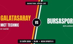 Basketbol Süper Ligi'ndeki Galatasaray MCT Technic - Bursaspor Maçı Hangi Kanalda ve Karşılaşma Nereden CANLI İzlenir?