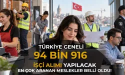 İŞKUR 81 İLDE 94.916 AÇIK İLAN YAYIMLADI! KPSS ŞARTSIZ EN ÇOK PERSONEL ARANAN İLK 11 MESLEK HANGİSİ?
