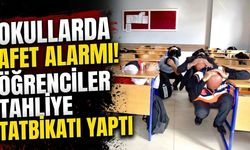 Okullarda afet alarmı! Öğrenciler tahliye tatbikatı yaptı