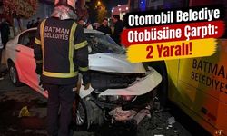 Otomobil Belediye Otobüsüne Çarptı: 2 Yaralı!
