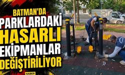 Parklardaki Hasarlı Ekipmanlar Değiştiriliyor