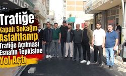 Trafiğe Kapalı Sokağın Asfaltlanıp Trafiğe Açılması Esnafın Tepkisine Yol Açtı