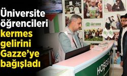 Üniversite öğrencileri kermes gelirini Gazze'ye bağışladı