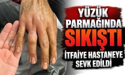 Yüzük Parmağında Sıkıştı, İtfaiye Hastaneye Sevk Edildi