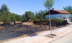 Yangın evlere sıçramadan söndürüldü