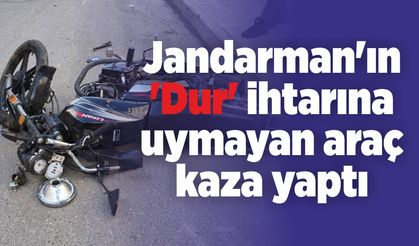 Batman'da Jandarman'ın 'Dur' ihtarına uymayan araç kaza yaptı