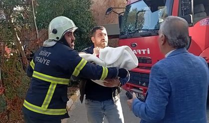 Yangın merdiveninde yangın paniğe neden oldu