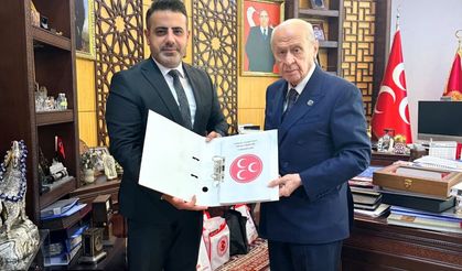 MHP Batman İl Başkanı Çetin, Devlet Bahçeli ile bir araya geldi